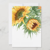 Rustieke Zonnebloem Waterverf Script Vrijgezellenf Kaart (Achterkant)