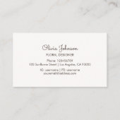 Rustieke Zonnebloem Waterverf Visitekaartje (Achterkant)