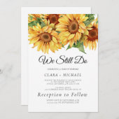 Rustieke zonnebloem "We doen het nog steeds" Gelof Kaart (Voorkant / Achterkant)