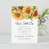 Rustieke Zonnebloem "We Doen Het Nog Steeds" Herni Kaart (Staand voorkant)