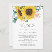 Rustieke Zonnebloem We Doen Nog Steeds Hernieuwing Kaart (Voorkant)