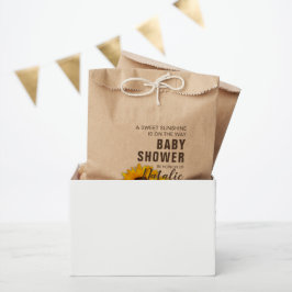 Rustieke Zonnebloem Zoete Baby Shower Bedankzakje