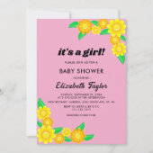 Rustieke zonnebloem zomer bloemenmeisje Baby showe Kaart (Voorkant)