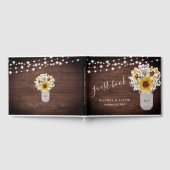 Rustieke Zonnebloemen Baby's Breath Jar Foto Bruil Gastenboek (Volledig)