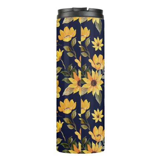 Rustieke Zonnebloemen Boho Botanical Thermosbeker (Achterkant)