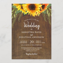 Rustieke zonnebloemen | Bruiloft