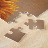 Rustieke Zonnebloemen Burlap Mason Jar Legpuzzel (Zijkant)