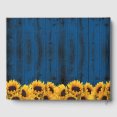 Rustieke Zonnebloemen Country Navy Barn Wedding Gastenboek (Achterkant)