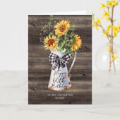 Rustieke Zonnebloemen Dochter 60ste Verjaardag Kaart (Gele Bloem)