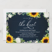 Rustieke Zonnebloemen Elopement Receptie Kaart (Voorkant)