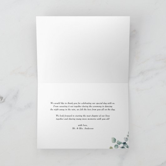 Rustieke Zonnebloemen en Pompoenen Herfst Bruiloft Bedankkaart (Binnen)