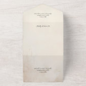 Rustieke zonnebloemen en wijnstokken all in one uitnodiging (Buitenkant)