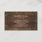 Rustieke Zonnebloemen Gouden Stippen Boutique Visitekaartje (Achterkant)