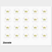 Rustieke Zonnebloemen Hertengewei Retouradres Ronde Sticker (Vel)