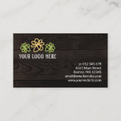 Rustieke Zonnebloemen Hout Graan Geel Hart 10e Klantenkaartje (Achterkant)