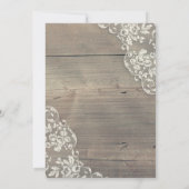 Rustieke Zonnebloemen Hout Kant Baby shower Kaart (Achterkant)