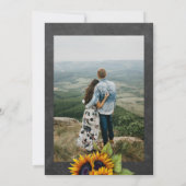 Rustieke zonnebloemen i do bbq repetitie diner fot kaart (Achterkant)