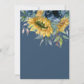 Rustieke Zonnebloemen Iets Blauw Vrijgezellenfeest Kaart (Achterkant)