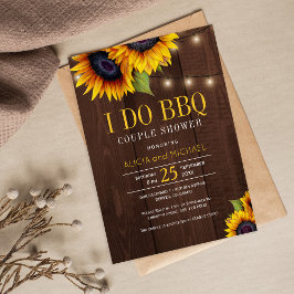 Rustieke zonnebloemen Ik doe bbq bruiloft paar dou Kaart