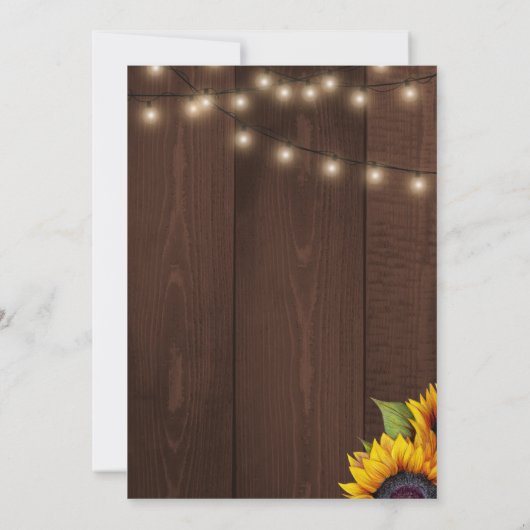 Rustieke zonnebloemen Ik doe bbq bruiloft paar dou Kaart (Achterkant)