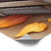 Rustieke Zonnebloemen in Crate Autumn Wall Poster (Hoek)