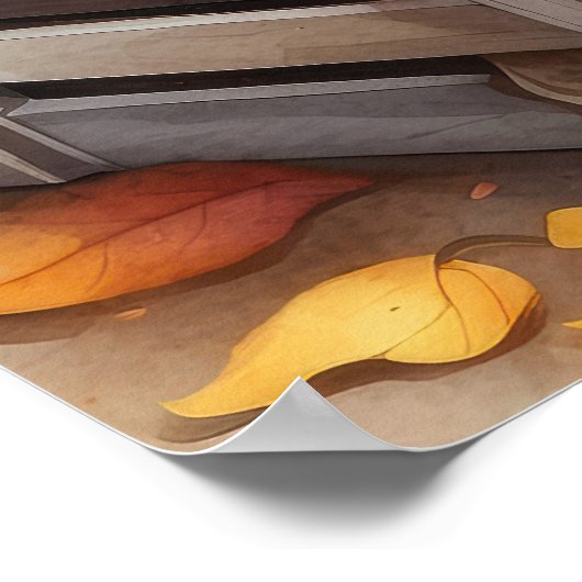 Rustieke Zonnebloemen in Crate Autumn Wall Poster (Hoek)