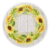 Rustieke Zonnebloemen Kabinet / Ladeknop Keramische Knop (Voorkant)