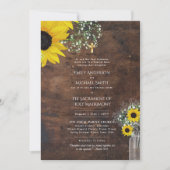 Rustieke Zonnebloemen Katholieke Nuptial Mass Brui Kaart (Voorkant)