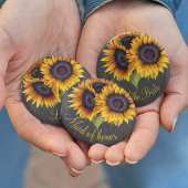 Rustieke zonnebloemen krijtbord moeder van de brui ronde button 5,7 cm