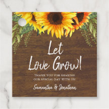 Rustieke zonnebloemen laten liefde groeien bruilof