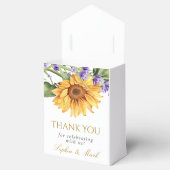 Rustieke Zonnebloemen & Lavander Bruiloft Bedankdoosjes (Geopend)