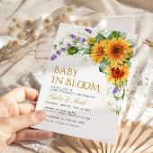 Rustieke zonnebloemen & lavendel Baby in bloei uit Kaart