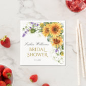 Rustieke Zonnebloemen & Lavendel Bruidsdiner Servet (Insitu)