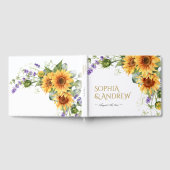 Rustieke Zonnebloemen & Lavendel Bruiloft Gastenboek (Volledig)
