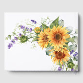 Rustieke Zonnebloemen & Lavendel Bruiloft Gastenboek (Achterkant)