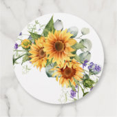 Rustieke zonnebloemen & lavendel bruiloft gunst La Bedankjes Labels (Achterkant)