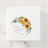 Rustieke zonnebloemen & lavendel bruiloft gunst La Bedankjes Labels (In situ)