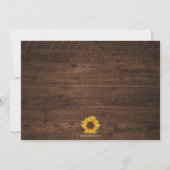 Rustieke Zonnebloemen & Lichten Graduation Party Kaart (Achterkant)