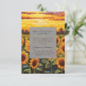 Rustieke Zonnebloemen Memorial Foto Sympathy Funer Bedankkaart (Staand voorkant)