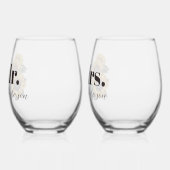 Rustieke Zonnebloemen Mr. en Mrs. Wijnglas Zonder Voet (Links)