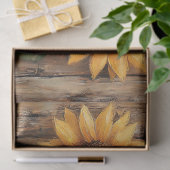 Rustieke Zonnebloemen op Hout Decoupage Tissuepapier (Geschenk)