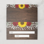 Rustieke Zonnebloemen Rozen en String Lights Bruil Plaatskaartje (Buitenkant ongevouwen)