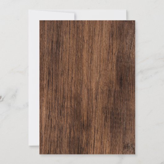 Rustieke Zonnebloemen, Rozen & Hout | Vrijgezellen Kaart (Achterkant)