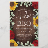 Rustieke Zonnebloemen Rozen Ik doe BBQ Verloving (Voorkant)