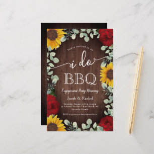 Rustieke Zonnebloemen Rozen Ik doe BBQ Verloving