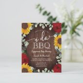 Rustieke Zonnebloemen Rozen Ik doe BBQ Verloving I (Staand voorkant)