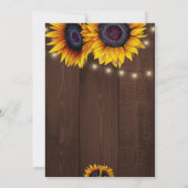 Rustieke zonnebloemen schuur hout housewarming bbq kaart (Achterkant)