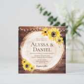 Rustieke Zonnebloemen Strijklichten Hout Gesneden  Kaart (Staand voorkant)