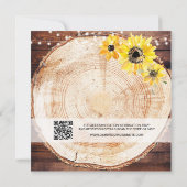 Rustieke Zonnebloemen Strijklichten Hout Gesneden  Kaart (Achterkant)