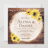 Rustieke Zonnebloemen Strijklichten Hout Gesneden  Kaart (Voorkant)